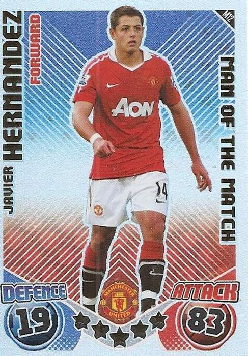 MATCH ATTAX EXTRA 2010/11 - JAVIER HERNANDEZ M/MATCH CARD