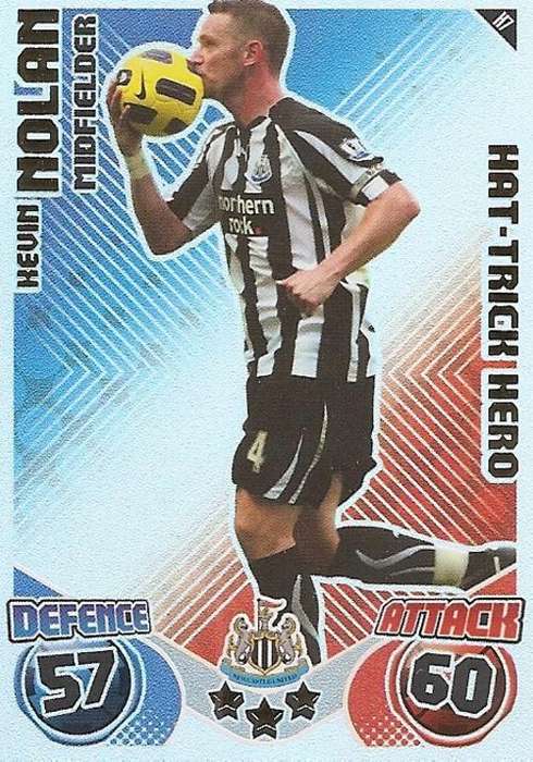 MATCH ATTAX EXTRA 2010/11 - KEVIN NOLAN HAT TRICK HERO CARD