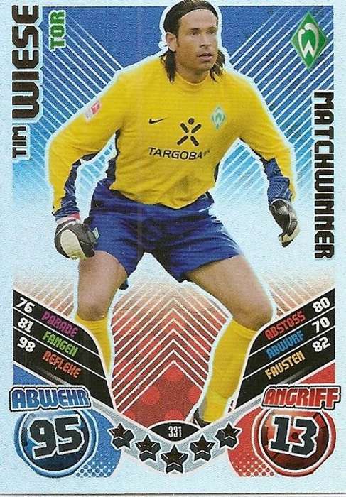 MATCH ATTAX "BUNDESLIGA" 2012 - TIM WIESE  "MATCHWINNER" CARD