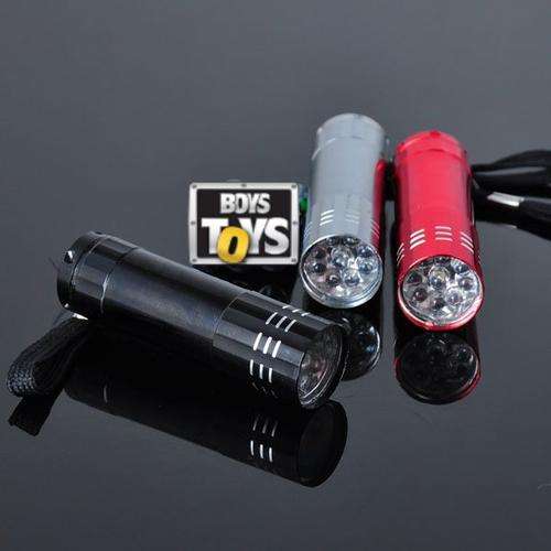 FR93NL - Aluminium 9 LED Torch - Metallic colors