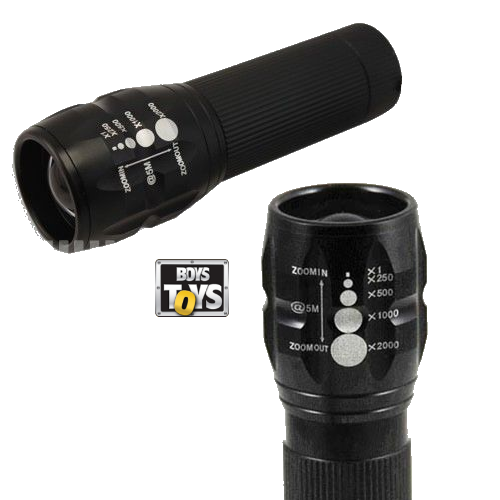 3W LED 200 Lumen Zoomable Torch Flashlight
