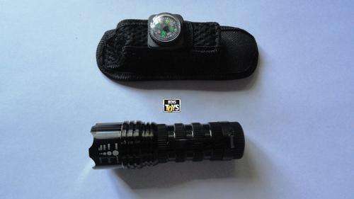 103 Lumen LED Zoomable Torch Flashlight with Pouch and Compass