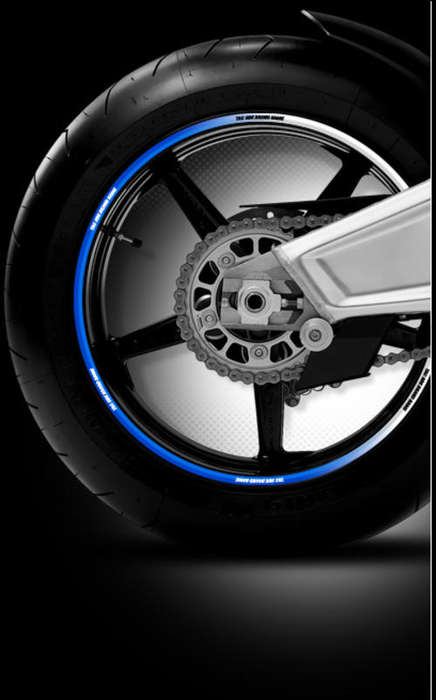 TAC Superbike Rim Decals - Suzuki GSXR600 - Crossfade Blue to White