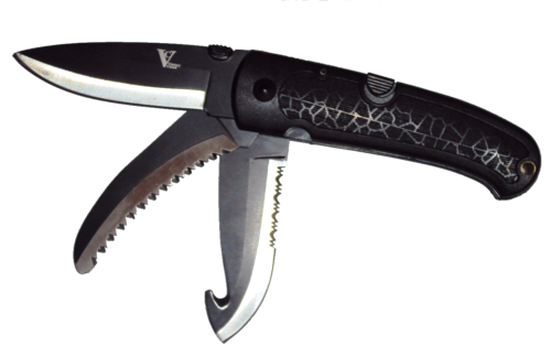 Tri-Blade Lock Blade Hunting Knife