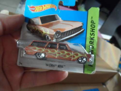 HOT WHEELS 2014 HW WORKSHOP MUSCLE MANIA 64 CHEVY NOVA STATION WAGON  [m 75]