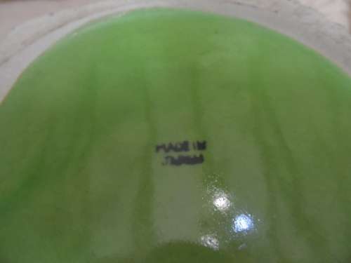 Beautiful biscuit barrel made in Japan Lid has been repaired handle good condition
