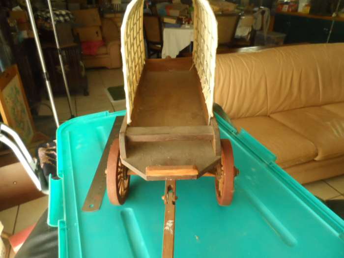 CUSTOM MADE WOODEN OXWAGON.