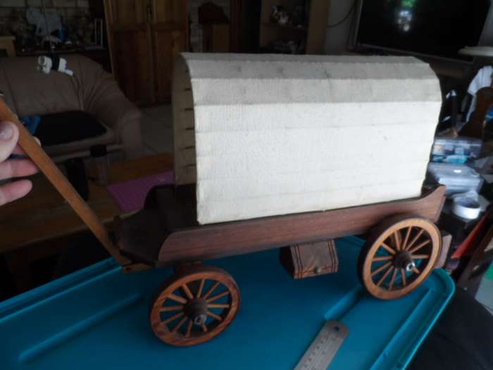 CUSTOM MADE WOODEN OXWAGON.