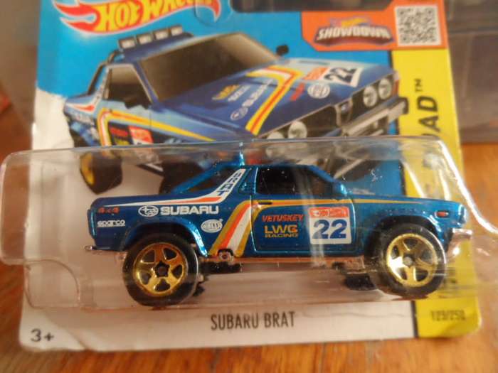 2015 Hot Wheels Subaru Brat HW Off-Road HW Hot Trucks Blue ,sealed Short Card-[m50]