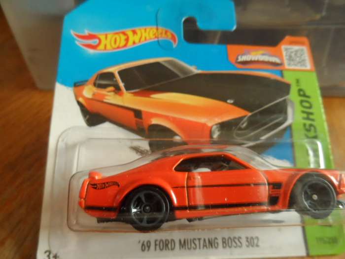 2015 HOT WHEELS 69 FORD MUSTANG BOSS 302 HW WORKSHOP-sealed short card-[m47]
