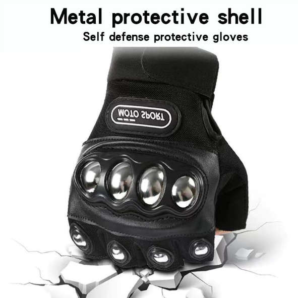 Half Finger Steel Knuckles Gloves JY-117