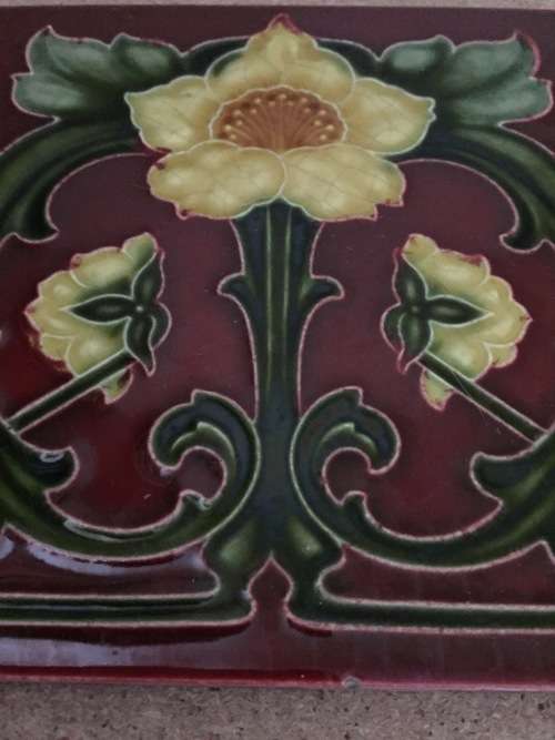 Antique art nouveau original tiles - 10 available