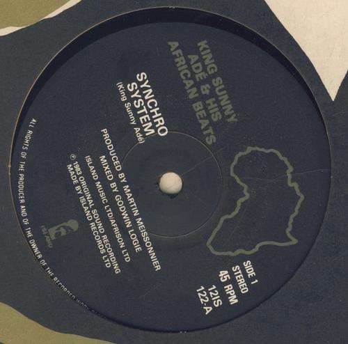 King Sunny Ade and His African Beats - Synchro System  1  - 12" Maxi Single