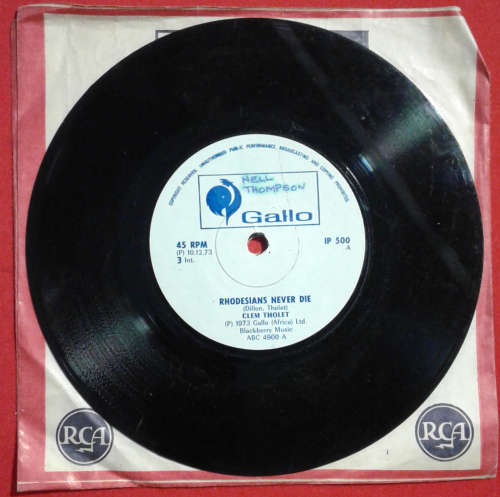 Clem Tholet - Rhodesians never die - IP 500 - Rhodesian pressing