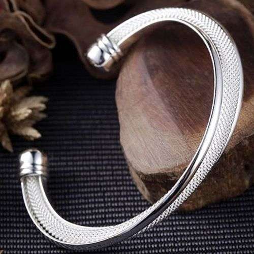 925 Sterling Silver plated c cuff Bangle - Stunning piece