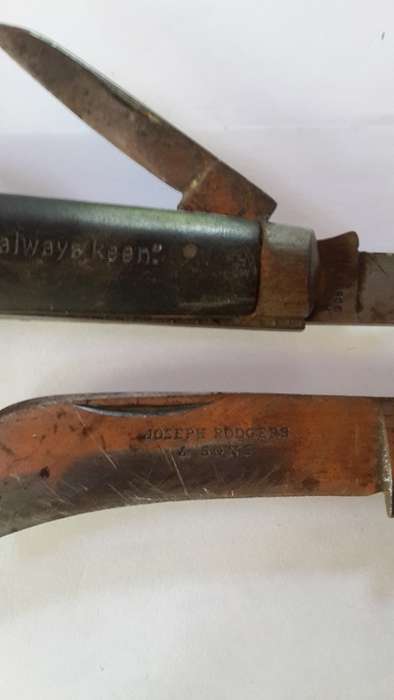 Old Hand made fixed Blade Knife, PLUS 3 Old Pocket Knives-Collectable