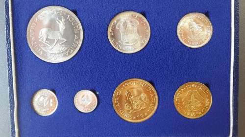 1961 RSA Short Proof Set, in S.A.M Box -Top Quality Coins