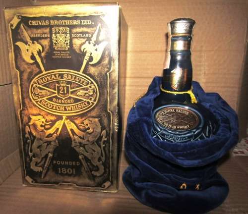 Chivas Regal 21 year old Royal Salute 2 X Blue Flagon - ONLY R1750.00 per Bottle