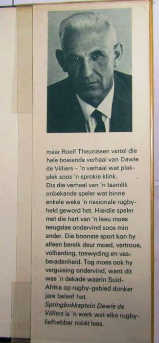 SPRINGBOKKAPTEIN DAWIE DE VILLIERS