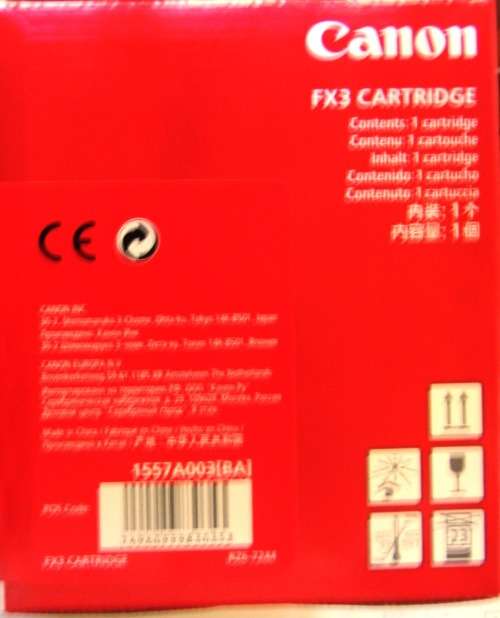 TWO CANON FX3 Monochrome Laser Cartridges -In 2 Unopened Original Canon Boxes