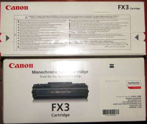 TWO CANON FX3 Monochrome Laser Cartridges -In 2 Unopened Original Canon Boxes
