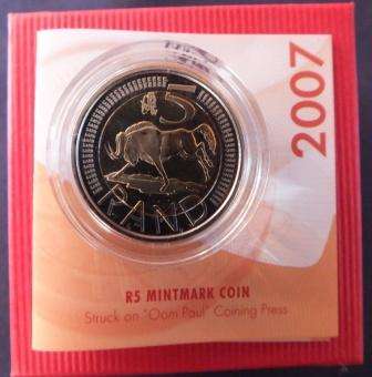 2007 Bi-Metal R5 Oom Paul Mint Mark Only 2354 Minted