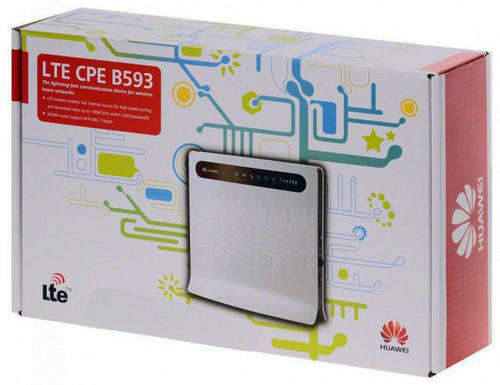 HUAWEI B593s-601 LTE CPE 4G WiFi Router -Two Paddle Antennas Included