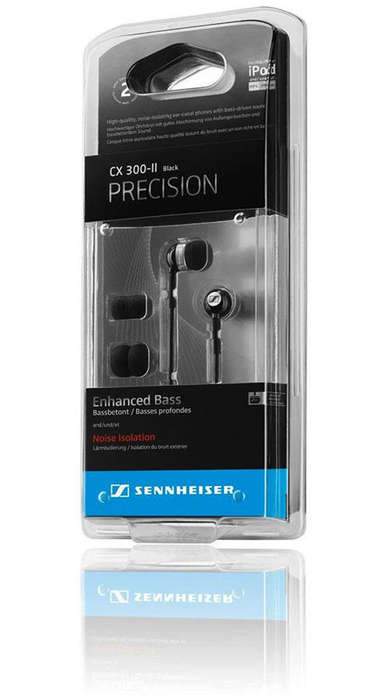 Sennheiser CX 300 II Precision Enhanced Bass Earbuds (Black)