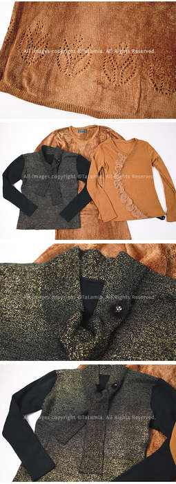 Winters Natural Shades - Black Gold Browns and Oranges sweater jerseys set (5PCS)