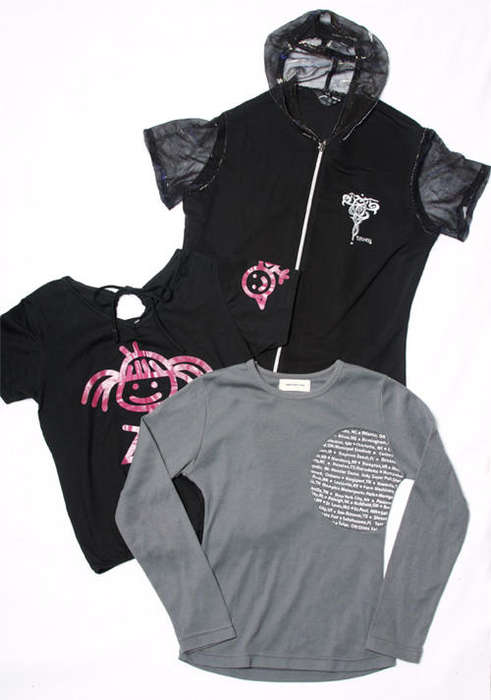 Ladies black and grey set of THREE unique tops