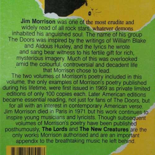 Jim Morrison: Lords and New Creatures (Softcover)