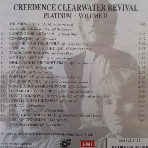 Creedence Clearwater Revival - Platinum: The Ultimate Collection Vol. 1 & 2 (2CDs)