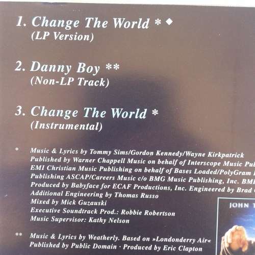 Eric Clapton - Change The World (Import CD single) (1996)