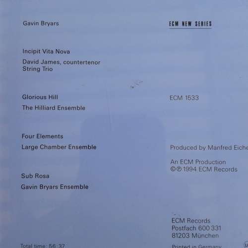 Gavin Bryars - Vita Nova [ECM] (1994)