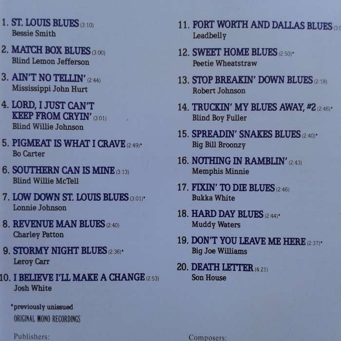 Legends Of The Blues: Volume One - Various Artists (1990)