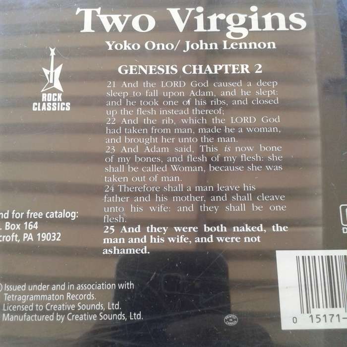 Yoko Ono & John Lennon - Unfinished Music No. 1: Two Virgins [Import] (1968/remastered 1991)  [O]