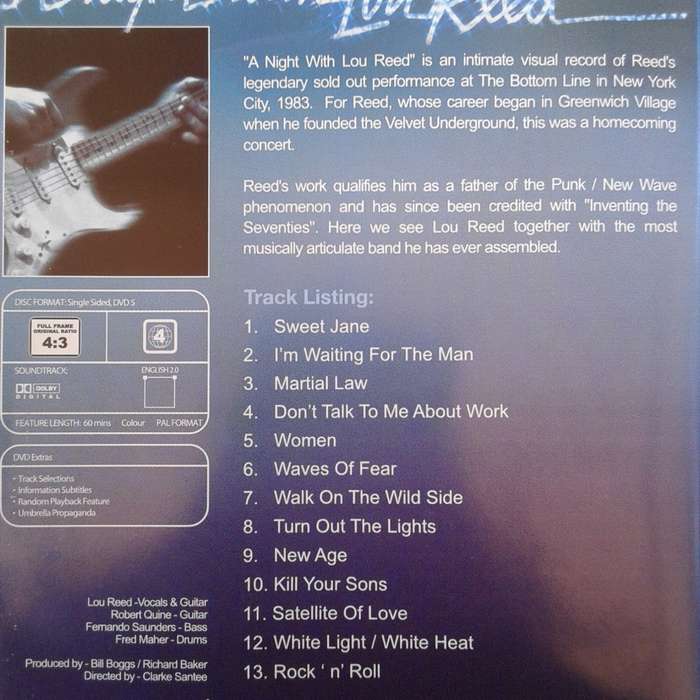 Lou Reed - A Night With Lou Reed [DVD] (2002)