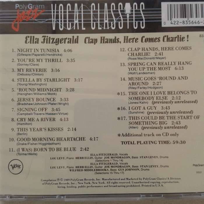Ella Fitzgerald - Clap Hands, Here Comes Charlie! (1989)