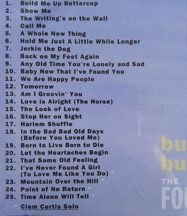 The Foundations - Build Me Up Buttercup: 25 Great Hits (1999)   [R]