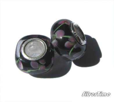 TOP CLASS Murona Glass Bead/Charm with Sterling Silver Core