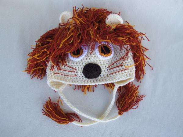 **PLACE YOUR ORDER - LION THEMED BEANIE AGE 0-3M - HAND CROCHET - ALL SIZES**