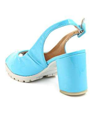 CHUNKY HEELS - BLUE SIZE 4 5 6 7 8