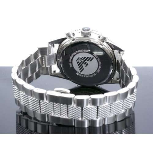 BRAND NEW EMPORIO ARMANI SPORT CHRONO BRACELET BLACK DIAL MEN'S WATCH AR5855