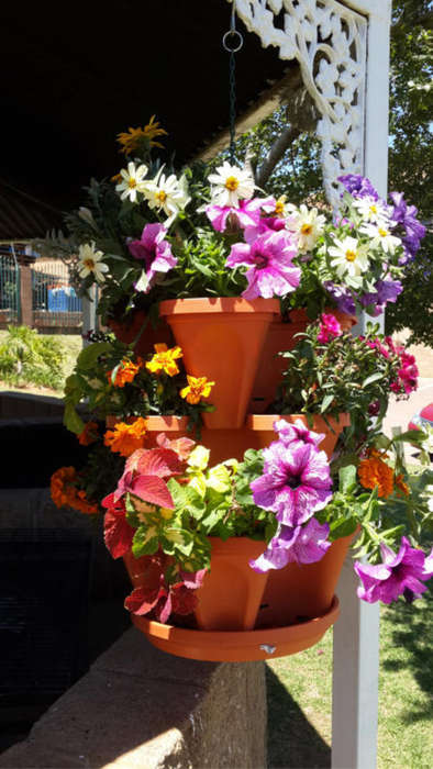 flower tower 3 tier stacking pot