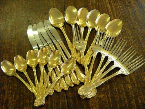 Gold plated, Stainless steel Cutlery set
