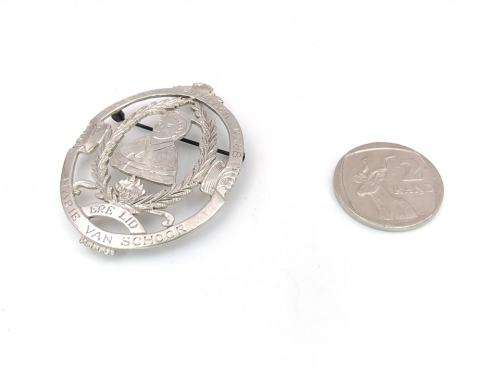 Antique sterling silver Van Riebeeck Society brooch