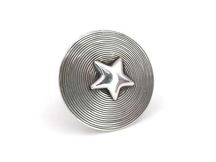 Designer statement star ring by Swiss silversmith Ulrich