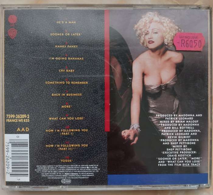 MADONNA - I'M BREATHLESS (DICK TRACY SOUNDTRACK)