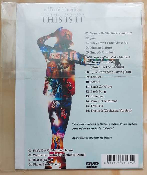 MICHAEL JACKSON - THIS IS IT - (MAGAZINE INSERT EDITION DVD)