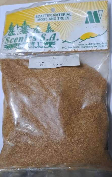 Model Trains HO 1 x Scatter Material - Fine/Medium - Brown.